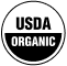 USDA Organic logo in black and white.