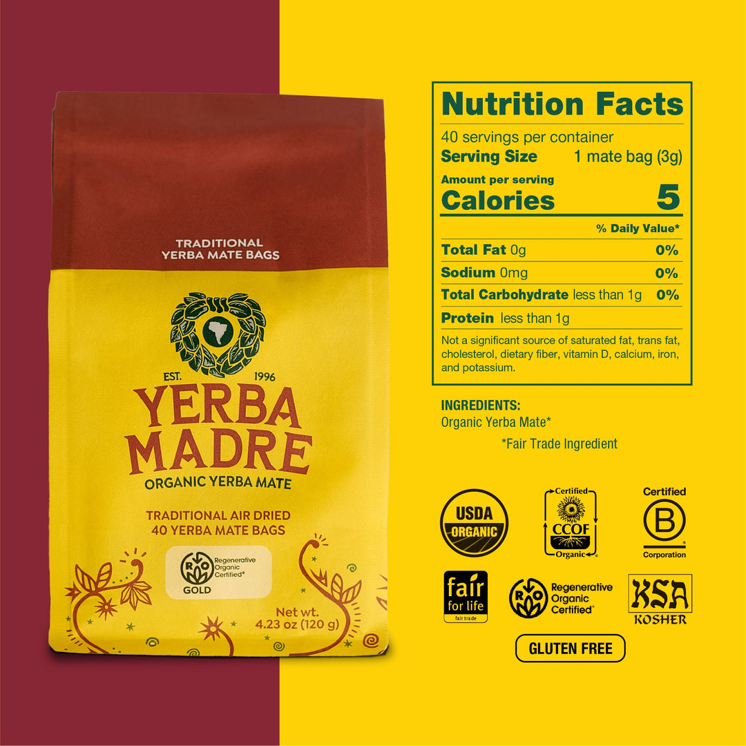 Yerba Madre Nutritional Facts Image